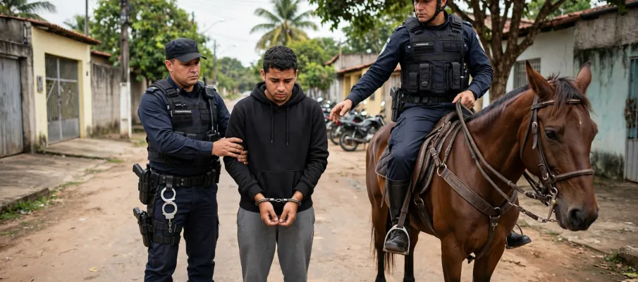 Pol�cia prende jovem em Cuiab� por d�vida de pens�o e tr�fico de drogas