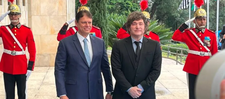 Governador de S�o Paulo recebe presidente argentino no Pal�cio dos Bandeirantes