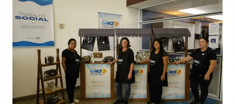 Projeto da Cedae ensina artesanato e empreendedorismo para moradoras da Baixada Fluminense