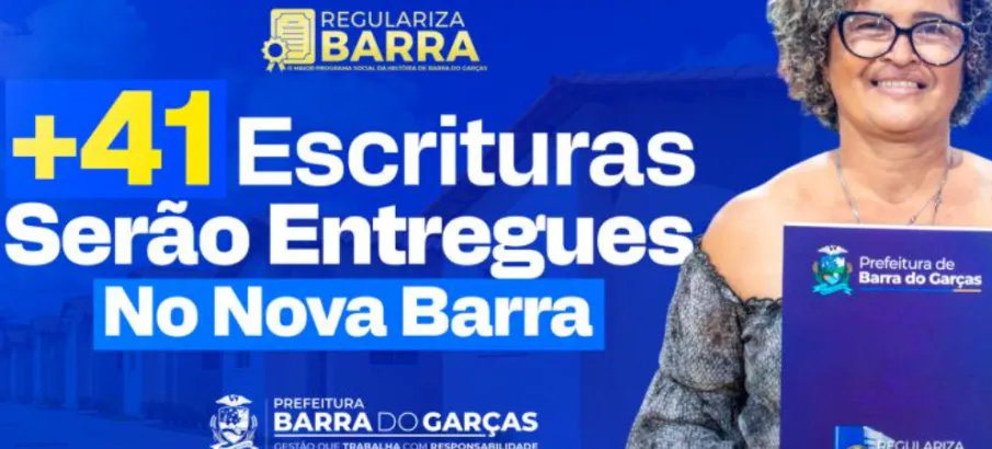 Prefeitura entrega mais 41 escrituras do Regulariza Barra na Hoje