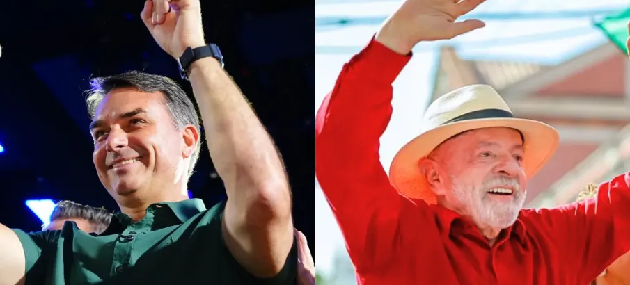 Pesquisa aponta empate t�cnico entre Fl�vio Bolsonaro e Lula com 50% dos votos