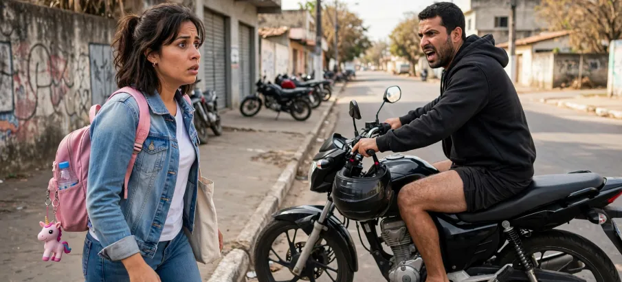 Homem de moto exp�e �rg�o e insulta mulher em rua de Juazeiro do Norte
