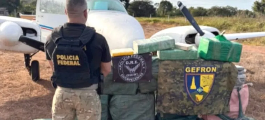 PF e For�as de Seguran�a interceptam 450 kg de coca�na prestes a decolar em MT