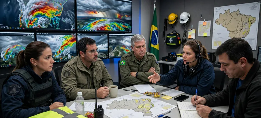 Gabinete de Crise � ativado no Rio Grande do Sul para enfrentar tempestades severas