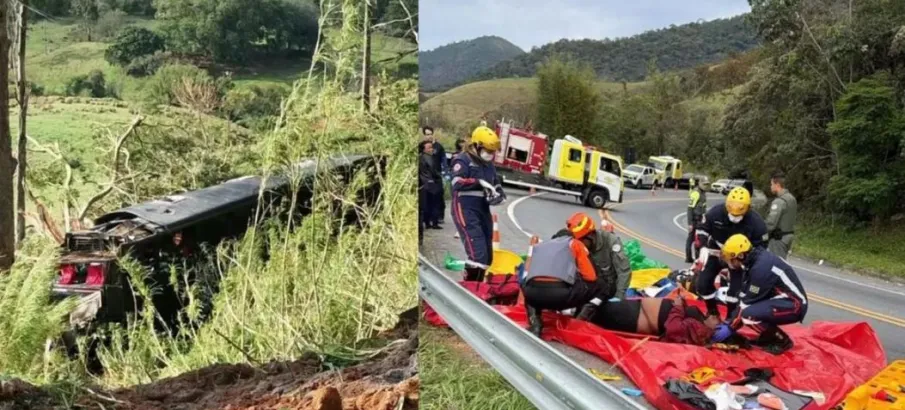 Cinco v�timas em queda de �nibus em Cruzeiro, S�o Paulo: veja o resumo