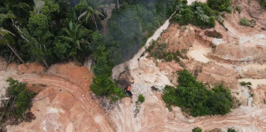 Batalh�o Ambiental da PM desmantela segundo garimpo irregular nesta semana em Mato Grosso