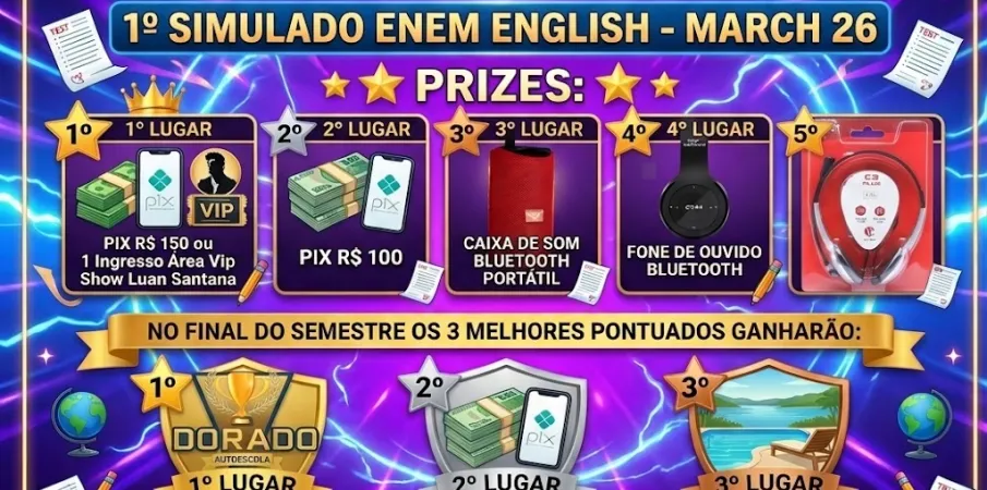 Projeto aposta em ingl�s para impulsionar desempenho no ENEM