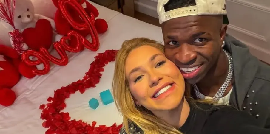 'Apaixonado por voc�', diz Vini Jr. a Virginia ap�s rumores de crise