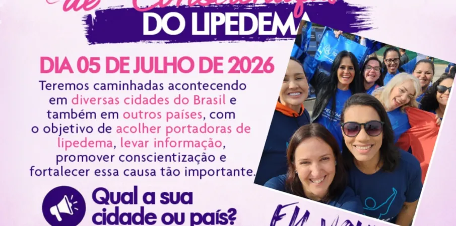 Caminhada de conscientiza��o mobiliza 26 cidades no Brasil e exterior para dar visibilidade ao lipedema
