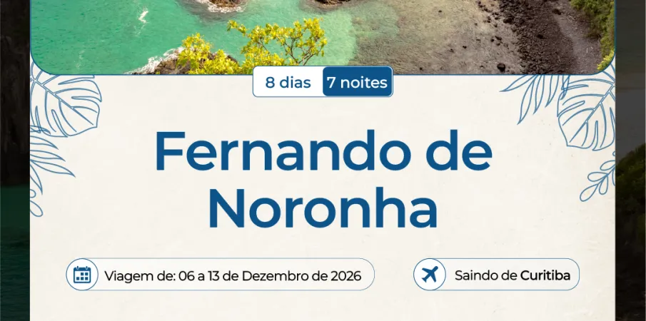 Novo bloqueio: Fernando de Noronha com sa�da de Curitiba