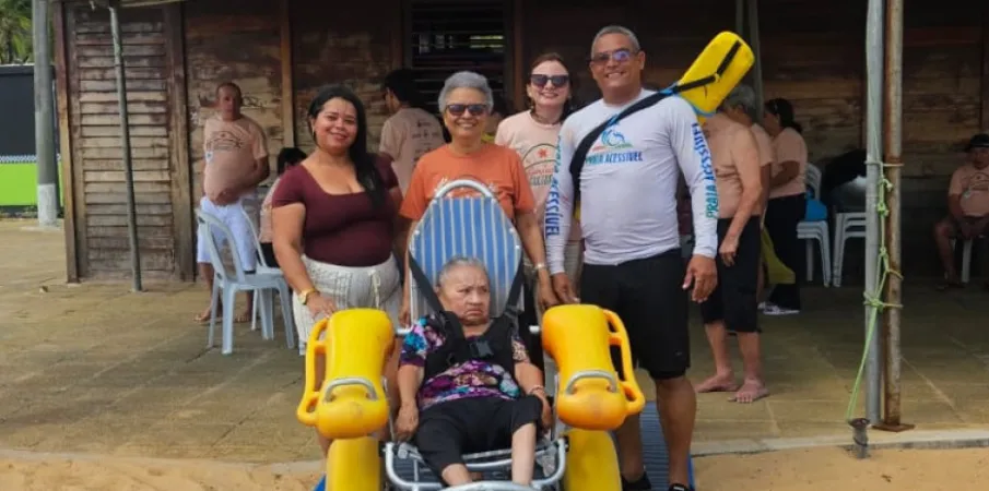 Junho Violeta leva inclus�o e lazer a pessoas idosas em edi��o especial do Praia Acess�vel