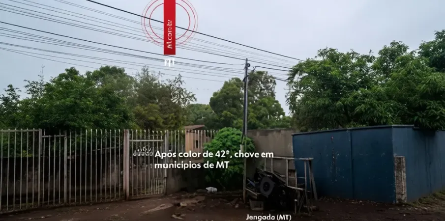 Chuva chega e alivia calor de 42�C em Mato Grosso