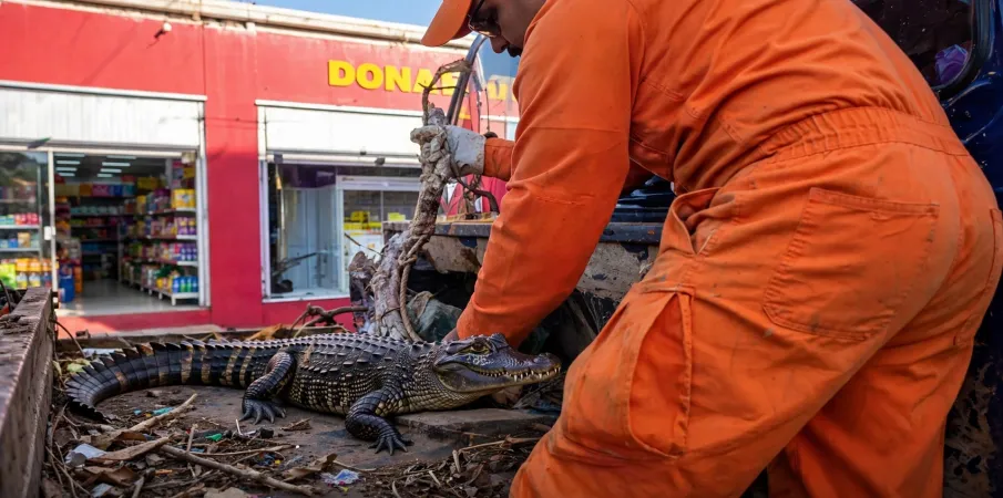 Cobra de 1,5 metro foi escondida no motor de um caminh�o e surpreendeu bombeiros em MT