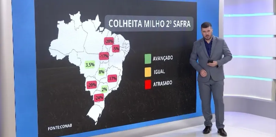 Temporais e calor extremo amea�am colheita de milho no Brasil