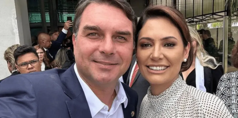 Michelle Bolsonaro apoia chapa de Fl�vio e Alfredo Gaspar