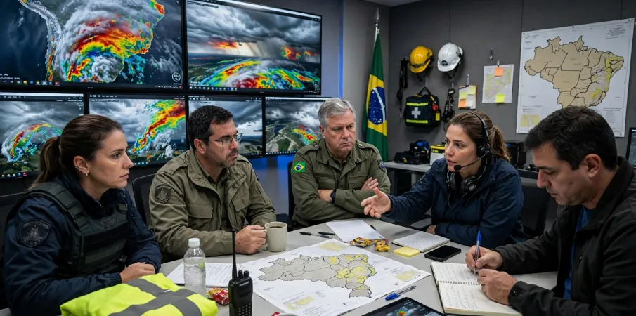 Gabinete de Crise � ativado no Rio Grande do Sul para enfrentar tempestades severas
